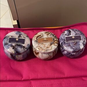 NEW Huntington Home Scented Candle Set - Marble Design